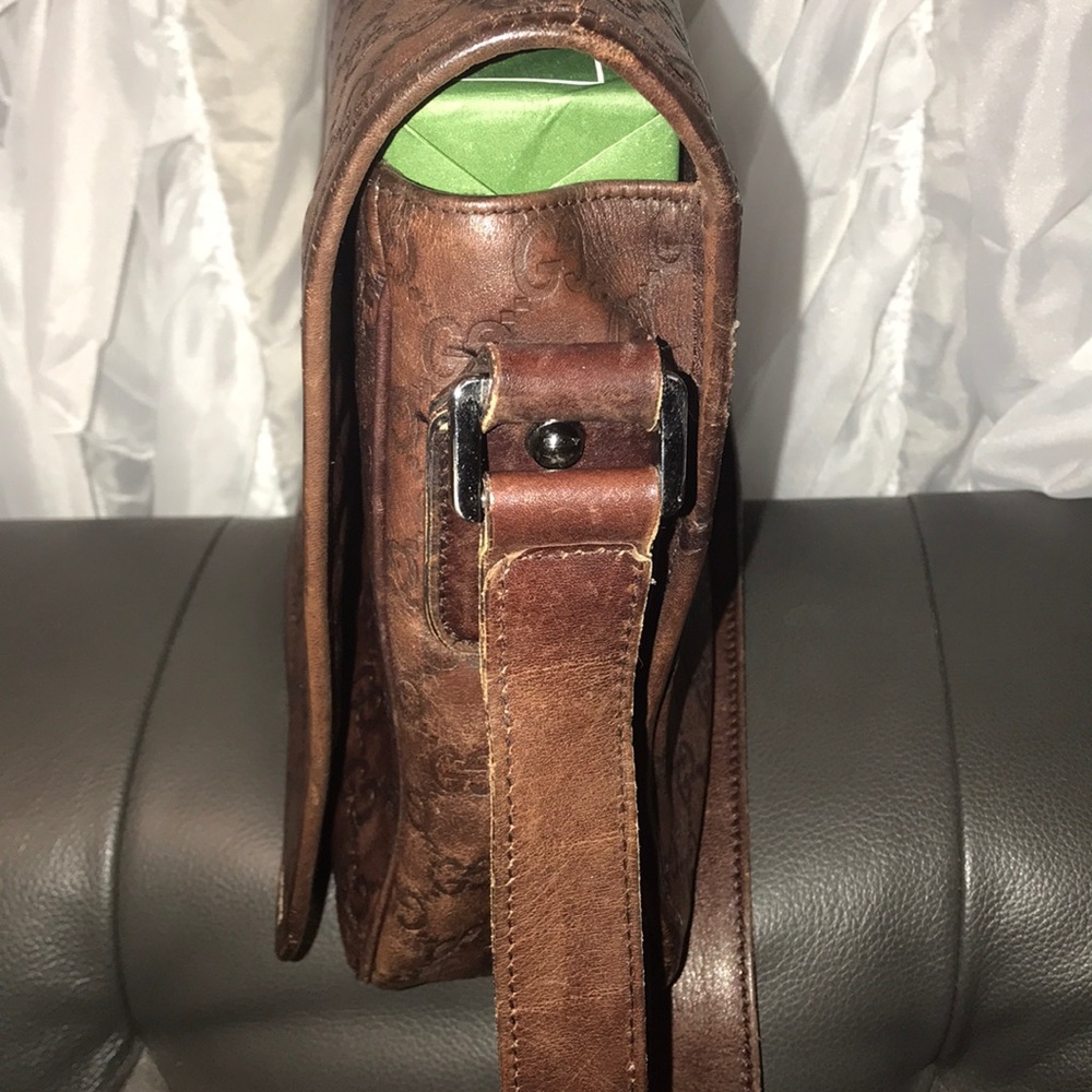 Sold!!!!! PreOwned DarkBrown GG Guccissima Leather - Picture 8 of 14